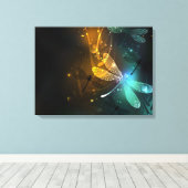 Grüner Libellenflug Leinwanddruck (Insitu (Holzboden))