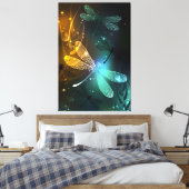 Grüner Libellenflug Leinwanddruck (Insitu (Schlafzimmer))