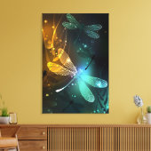 Grüner Libellenflug Leinwanddruck (Insitu (Wohnzimmer))