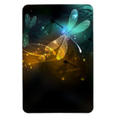 Grüner Libellenflug Magnet (Vertikal)