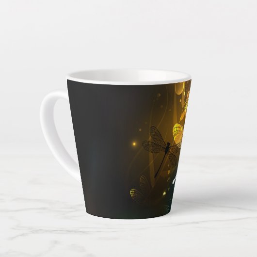 Grüner Libellenflug Milchtasse (Linke Ecke)