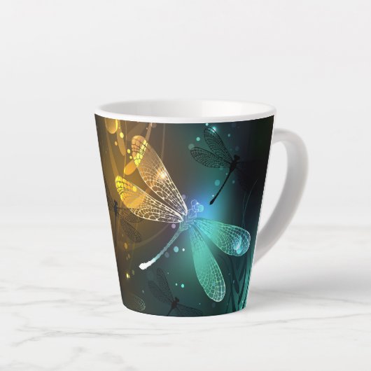 Grüner Libellenflug Milchtasse (Rechte Ecke)