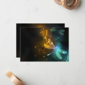 Grüner Libellenflug Mitteilungskarte (Vorderseite/Rückseite Beispiel)