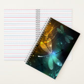 Grüner Libellenflug Notizblock (Innen)