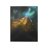 Grüner Libellenflug Notizblock (Rotiert)