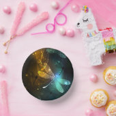 Grüner Libellenflug Pappteller (Party)