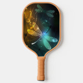 Grüner Libellenflug Pickleball Schläger (Rückseite)