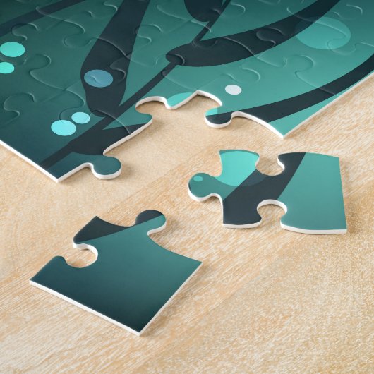 Grüner Libellenflug Puzzle (Seite)