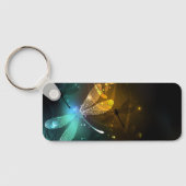 Grüner Libellenflug Schlüsselanhänger (Rückseite)