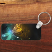 Grüner Libellenflug Schlüsselanhänger (Vorderseite)