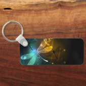 Grüner Libellenflug Schlüsselanhänger (Rückseite)