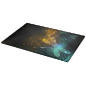 Grüner Libellenflug Schneidebrett (Ecke)