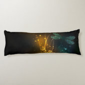 Grüner Libellenflug Seitenschläferkissen (Rückseite)