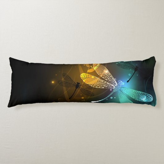 Grüner Libellenflug Seitenschläferkissen (Vorderseite)