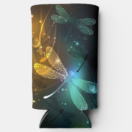 Grüner Libellenflug Selters Dosenkühler (Vorderseite)