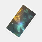 Grüner Libellenflug Serviette (Ecke)