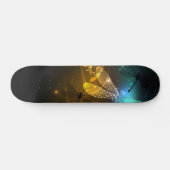 Grüner Libellenflug Skateboard (Horizontal)