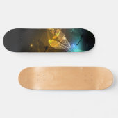 Grüner Libellenflug Skateboard (Horizontal)