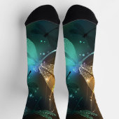 Grüner Libellenflug Socken (Oben)