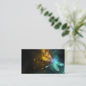 Grüner Libellenflug Telefonnummerkarte (Stehend Vorderseite)