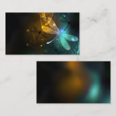 Grüner Libellenflug Telefonnummerkarte (Vorne/Hinten)