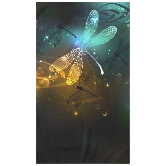 Grüner Libellenflug Tischdecke (Vorderseite)