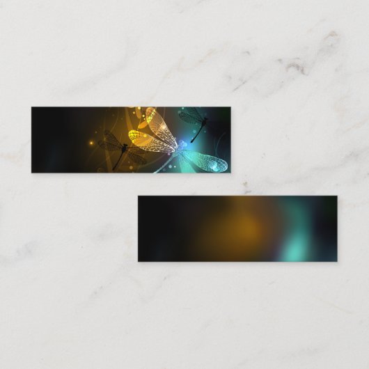 Grüner Libellenflug Treuekarte (Vorne/Hinten)