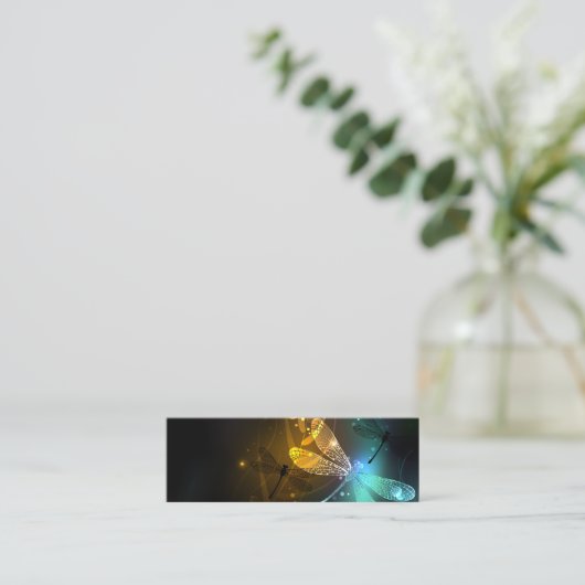 Grüner Libellenflug Treuekarte (Stehend Vorderseite)