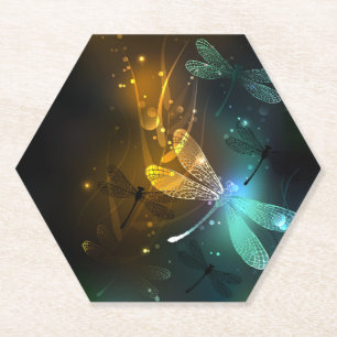 Grüner Libellenflug Untersetzer