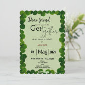 Grüner Liebhaber Zusammenkommen Einladung (Stehend Vorderseite)