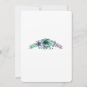 Grüner Lila Junggeselinnen-Abschied Einladung (Rückseite)