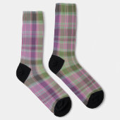 Grüner, lila klassischer Tartan. Socken (Rechts)