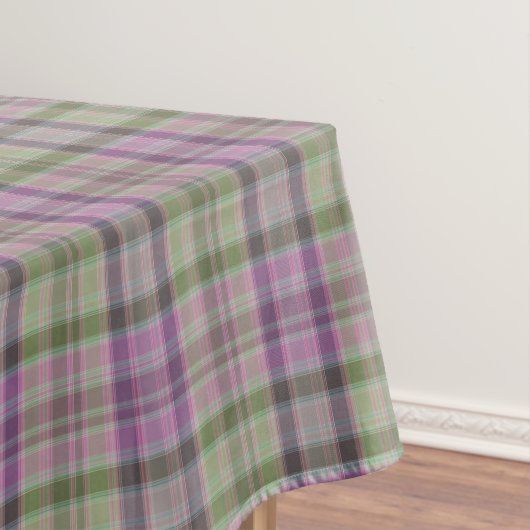 Grüner, lila klassischer Tartan. Tischdecke (Beispiel)