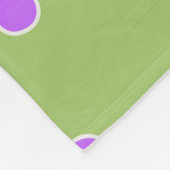 Grüner Lila tropischer Blütensommer Fleecedecke (Ecke)