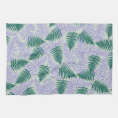 Grüner Lila tropischer Frühling Sommer Geschirrtuch (Horizontal)