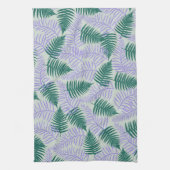 Grüner Lila tropischer Frühling Sommer Geschirrtuch (Vertikal)