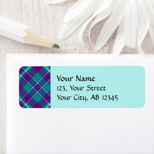 Grüner, Lila und blauer Tartan (Insitu)