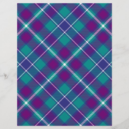 Grüner, Lila und blauer Tartan (Rückseite)