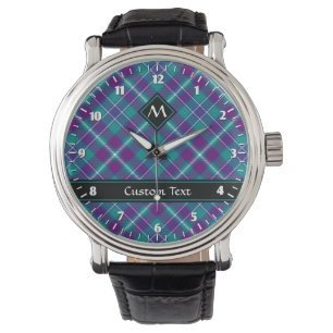 Grüner, Lila und blauer Tartan Armbanduhr