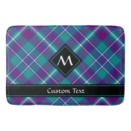 Grüner, Lila und blauer Tartan Badematte (Vorderseite)