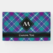 Grüner, Lila und blauer Tartan Banner (Horizontal)