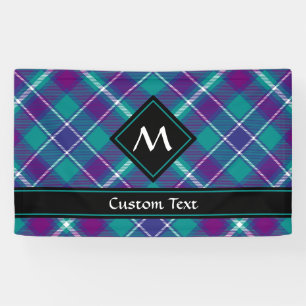 Grüner, Lila und blauer Tartan Banner
