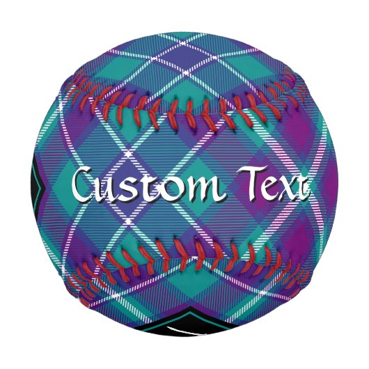 Grüner, Lila und blauer Tartan Baseball (Vorderseite)