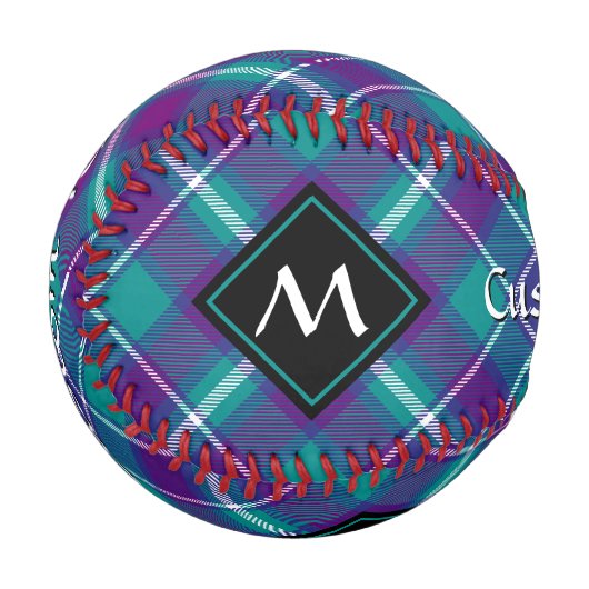 Grüner, Lila und blauer Tartan Baseball (Vorderseite Links)