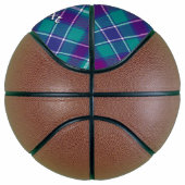 Grüner, Lila und blauer Tartan Basketball (Rechts)