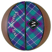 Grüner, Lila und blauer Tartan Basketball (Vertikal)
