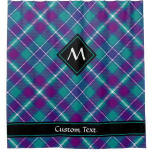 Grüner, Lila und blauer Tartan Duschvorhang
