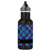 Grüner, Lila und blauer Tartan Edelstahlflasche (Rechts)