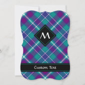 Grüner, Lila und blauer Tartan Einladung (Vorderseite)