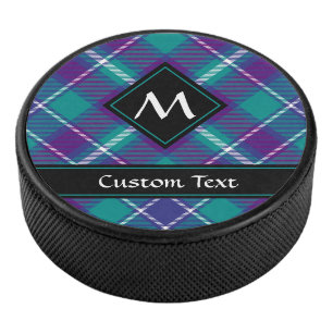 Grüner, Lila und blauer Tartan Eishockey Puck